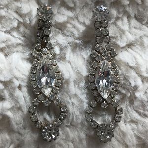 Drop Rhinestone Earrings